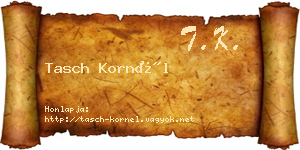 Tasch Kornél névjegykártya